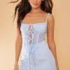 Light Blue Woven Mesh Insert Corset Tie Detail Bodycon Dress -Cheap Dress Store 0191fb3b42b400ad4ef297943cf34919b22d9b6e cnd5871 1