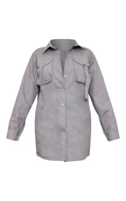Charcoal Cargo Pocket Buckle Detail Shirt Dress -Cheap Dress Store 044ff6c7c9efdb79c2d5f1d13c370977709c0c4a cnb9653 5