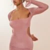 Mauve Slinky Cut Out Mesh Flared Sleeve Bodycon Dress -Cheap Dress Store 08be131308133ee5ca9f63b5b8091e5f415ee8c9 cnc2325 1