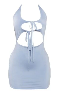 Blue Grey Slinky Cross Strap Detail Halter Bodycon Dress -Cheap Dress Store 1063b3bd6aef5834b1eeeb99ed6427665582aff9 cnd7710 5