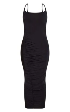 Black Slinky Ruched Side Halter Strap Midi Dress -Cheap Dress Store 10e135df710fe13dab165d49f4a95c6f85a24a9a cnd5836 5