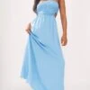 Blue Shirred Bust Cut Out Back Maxi Dress -Cheap Dress Store 121f28d103059b7763967909b782be8e52a909a6 cne1531 3