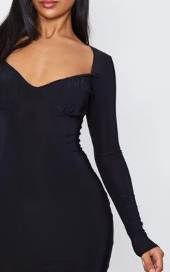 Black Slinky Ruched Bust Long Sleeve Bodycon Dress -Cheap Dress Store 1f20b1e2b3c8850878a310ca401ef30036a13a39 cnd2297 4
