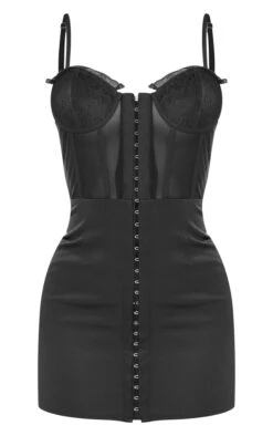Black Woven Mesh Corset Lace Detail Bodycon Dress -Cheap Dress Store 1f44fa0963312f44959e1e4fde86098cc25de8ae cne2692 5