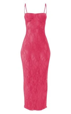 Hot Pink Sheer Lace Strappy Bust Detail Maxi Dress -Cheap Dress Store 21b7a82531e9e3f76576b3bb7de14a220d97d9fb cne3798 5