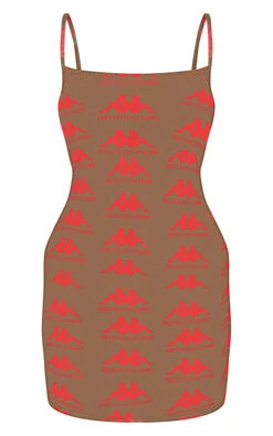 Kappa Khaki Mesh Monogram Strappy Bodycon Dress -Cheap Dress Store 25a4a6fe495b2438ab4b25d96d8571fac090b750 cnd8749 6