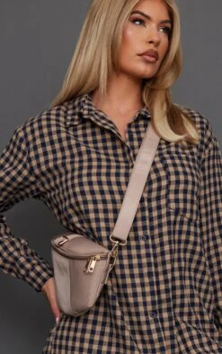 Brown Gingham Brushed Check Raw Hem Oversized Shirt Dress -Cheap Dress Store 27f12329d6ee2c2895a2937fd41ad70e8c62a4fd cnc8301 4