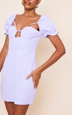 Lilac Puff Sleeve Cup Detail Cut Out Bodycon Dress -Cheap Dress Store 2a1eaa3a3bb87a875554d2b250fca359523622bd cnd5487 4