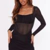 Black Mesh Corset Detail Ruched Bust Bodycon Dress -Cheap Dress Store 2b80f1bf9c0cb5af00a94abc4421546481ef1f57 cnd2215 1