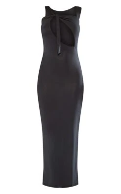 Black Slinky Asymmetric Strap Knot Detail Midaxi Dress -Cheap Dress Store 2c2ce0c138b3b64b507b0d58fd94dc950f895648 cne1452 5