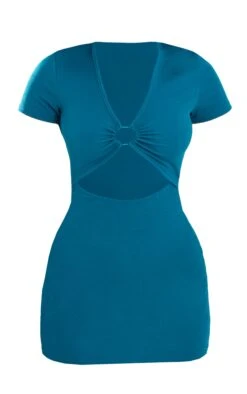Slate Blue Short Sleeve Elasticated Bust Bodycon Dress -Cheap Dress Store 2f0a515a9e0d094687d87af41b3da4f01441e088 cnd4076 5