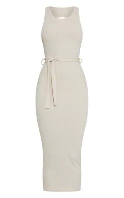 Cream Rib Cut Out Back Detail Tie Waist Midaxi Dress -Cheap Dress Store 2f43c76ccbd2626df76d10ca7735e0e852db5e07 cms4646 6