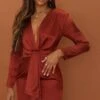 Rust Satin Long Sleeve Drape Detail Plunge Bodycon Dress -Cheap Dress Store 3439b6ff6ff829636550b75f9243aa7e522e6593 cmt7010 1