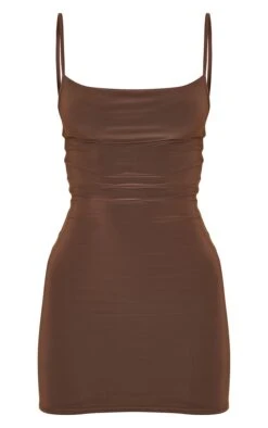 Dark Brown Strappy Slinky Bodycon Dress -Cheap Dress Store 35ad8afba561da34769e40b53374f6b92a4ad4db cmp7790 6