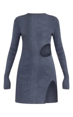 Charcoal Washed Rib Split Hem Bodycon Dress -Cheap Dress Store 36c82a3de60c3b7cc38f5f8970c1f4995d5ae04a cnc6738 5