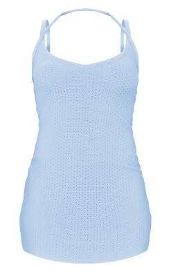 Blue Broderie Plunge Double Strap Bodycon Dress -Cheap Dress Store 39a222e7ec1959a1195234507721e30386c37288 cne1260 5
