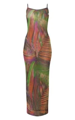 Multi Tropical Print Mesh Strappy Midaxi Dress -Cheap Dress Store 3b29e5de7429e631b2955f66ab2cc2e5c3dda1f7 cne2717 5