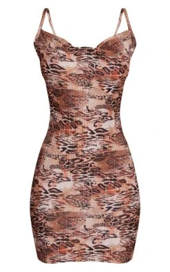 Brown Leopard Print Plisse Cowl Strappy Bodycon Dress 11 Brown Leopard Print Plisse Cowl Strappy Bodycon Dress -Cheap Dress Store 3c015a4d2981115413a06ec3f293081c0a0f8373 cnd2255 5