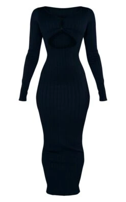 Black Structured Contour Wide Rib Button Down Midaxi Dress -Cheap Dress Store 3eddbf2e97fb70b0d16262f75df367837d7bfd00 cnc6420 5