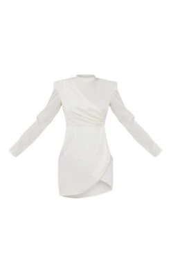 Cream Textured Satin High Neck Drape Bodycon Dress -Cheap Dress Store 41dd41020a8cadbdca294ecb2714bea48c2f0ace cnd2023 5