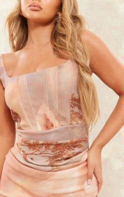 Multi Renaissance Print Woven Binding Detail Midaxi Dress -Cheap Dress Store 43ed964695bda8748f37b7bc84580bb31e7cd601 cne3808 4