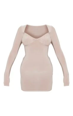 Nude Slinky Ruched Bust Long Sleeve Bodycon Dress -Cheap Dress Store 47560fb51548df1c0b877d6eff09cb905ecd6af8 cnd2298 5