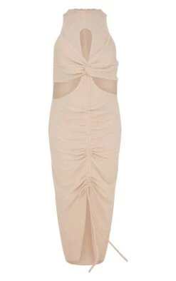 Stone Cut Out Knot Detail Ruched Front Midi Dress -Cheap Dress Store 4954a2f37d744c5f9d44fc463a300af2d4da3243 CMY6012 5