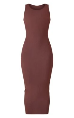 Chocolate Rib Cut Out Back Detail Tie Waist Midaxi Dress -Cheap Dress Store 4b08df79cf70d6e6ea89db6ff5b38a15fdd45b4a cmy6155 6