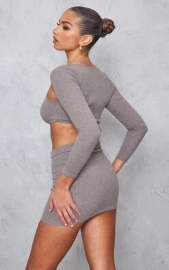 Chocolate Ribbed Cut Out Waist Button Detail Bodycon Dress -Cheap Dress Store 4f02028d3cfd260515b92426f7e8fdb78f8edabc cmz8386 2