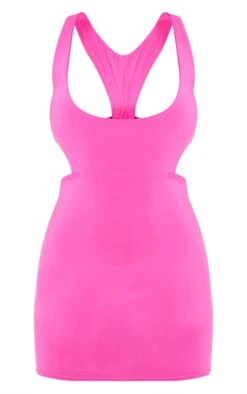 Hot Pink Slinky Cut Out Back Racer Detail Bodycon Dress -Cheap Dress Store 56247e3e1dc4a8a2218261fa3654bace5ca3622d cnd7713 5