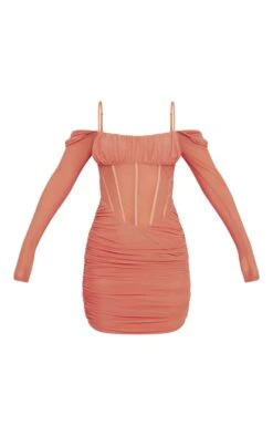 Clay Mesh Corset Detail Ruched Bust Bodycon Dress -Cheap Dress Store 56e368b0bdc9d1ad34f1f5dfcd7698f039bce291 cnd2216 5