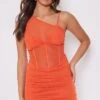 Orange Mesh Asymmetric Boning Corset Detail Bodycon Dress -Cheap Dress Store 5cc7f5db9a664dcbcd8a5745188fa78cae1e32db cnd5932 1