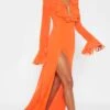 Bright Orange Plunge Frill Maxi Dress -Cheap Dress Store 61a0333c8766d96e3ca4d89eaf8c55dcbddd8303 cmd6710 1