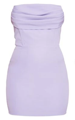 Lilac Woven Bandeau Drape Cowl Detail Bodycon Dress -Cheap Dress Store 64b1e3cb4eba62273b86bf728ec0a3aadb9ad111 cnd2252 5