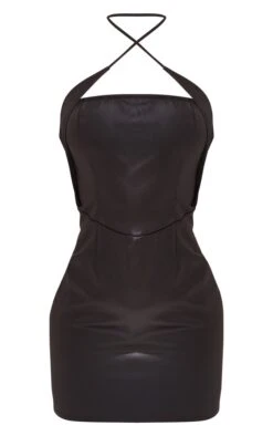 Black Satin Cross Neck Detail Bodycon Dress -Cheap Dress Store 67a40923f4436a96926c391fcef3d79a09d1151a cne1391 5
