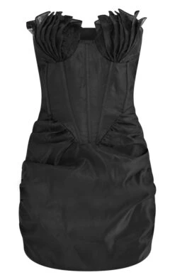 Black Satin Pleated Cup Corset Bodycon Dress -Cheap Dress Store 6808514f5e45255e771e8aa12e2c94e3472b00b2 cnd2054 5