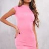 Pink Structured Contour Rib Cap Sleeve Bodycon Dress -Cheap Dress Store 6b16cdaa30bbaee951f51109e8d4881a19a98fc8 cnd4013 1