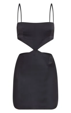 Black Satin Waist Cut Out Detail Strappy Shift Dress -Cheap Dress Store 6d274aab5d08419bbc1248c79ada9af8cdce07ff cnd7663 5