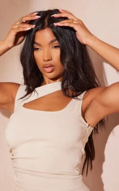 Stone Stretch Woven Asymmetric Strap Ruched Bodycon Dress -Cheap Dress Store 6ff03b8bff7681d5b71c10b2b731570e2a14fe3d cmw4799 5