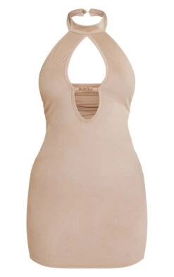 Camel Faux Suede Chain Detail High Neck Bodycon Dress -Cheap Dress Store 70e50c17a10077522175a5523fa2d35eb29a7f3b cnd5938 5