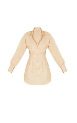 Stone Fitted Waist Long Sleeve Shirt Dress -Cheap Dress Store 70ee3083eec733d79423ddd7625bc36dcf39d4d6 cmt6126 6