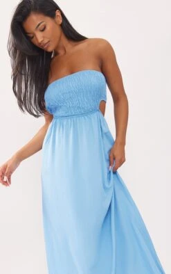 Blue Shirred Bust Cut Out Back Maxi Dress -Cheap Dress Store 739f8cc54f56de3ddd96bd060f4ed084eb508856 cne1531 4