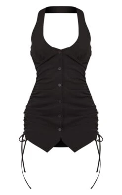 Black Woven Underwired Ruched Side Halter Bodycon Dress 11 Black Woven Underwired Ruched Side Halter Bodycon Dress -Cheap Dress Store 77d1376fa2b6294b114e5735441962e1510f45cb cnc7795 5