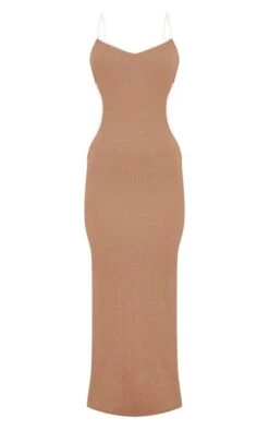 Taupe Textured Ribbed Contrast Binding Cut Out Maxi Dress -Cheap Dress Store 78268d7d9bacf6cc67efda147d1f6c16d0b95cbd cnd8876 5