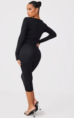 Black Square Neck Long Sleeve Midaxi Dress -Cheap Dress Store 7855d674fa2d8f326a536c4d9429cb20c367517c clv3170 2