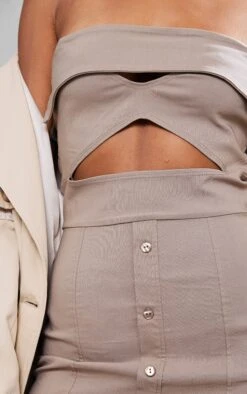 Taupe Bandeau Cut Out Button Down Bodycon Dress -Cheap Dress Store 7e05b2f7a695e62cab11463bf9d9bd2cab42658b cnd4020 4