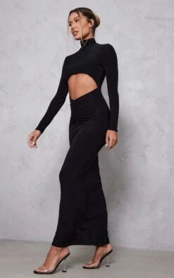Black Slinky Cut Out Ruched Waist Long Sleeve Maxi Dress 9 Black Slinky Cut Out Ruched Waist Long Sleeve Maxi Dress -Cheap Dress Store 7e5d88e68174f7a2986753e61062051504490aee cnd0416 3