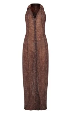 Chocolate Croc Print Chiffon Maxi Dress -Cheap Dress Store 7e63d435b43ad0a09948949cb38721040de59dc3 CMW1225 5