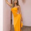 Orange Slinky Bandeau Cut Out Ruched Side Maxi Dress -Cheap Dress Store 7fb44e49b992bc7ac4dad86998c9952afcc84aaf cnd7725 1