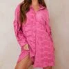 Hot Pink Crinkle Plisse Oversized Shirt Dress -Cheap Dress Store 8168ede760ad334617bab0cea2df5a656aaa6165 cmw6614 1